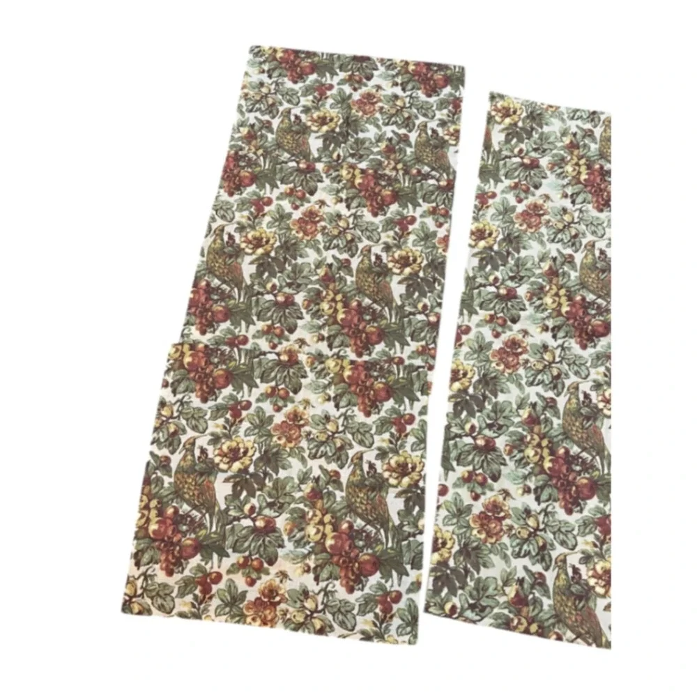 New Pottery Barn 6 Napkins Matching Table Runner Giorgetta Pheasant Grapes Linen